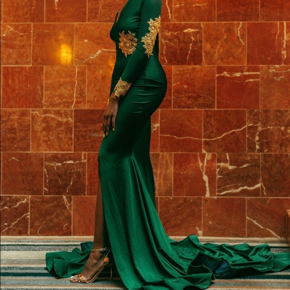 Emerald Prom dress. Custom made